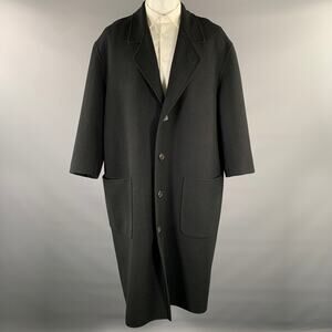 ISSEY MIYAKE Size M Black Wool Nylon Patch Pocket Coat